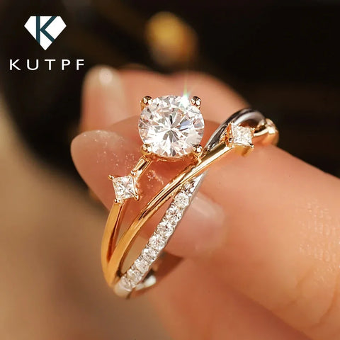 1Carat Real Moissanite Diamond Engagement rings