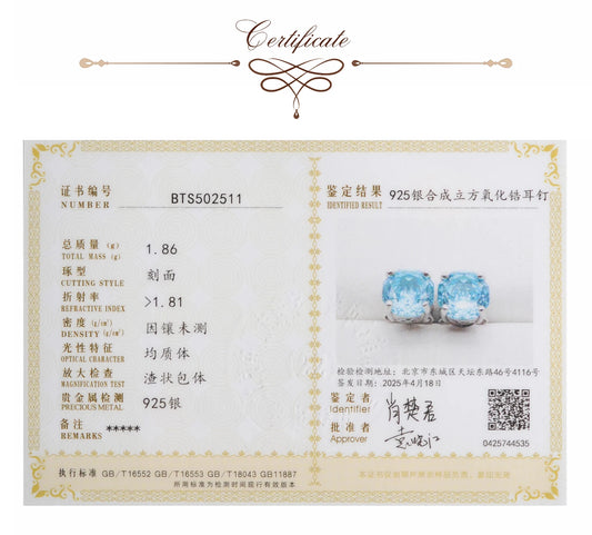 Potiy 2ct 5A Octagon Rose Cut Cubic Zirconia Paraiba
