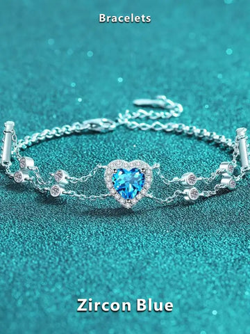 Moissanite Charm Bracelet