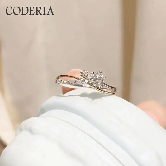 Sterling Silver 0.5 Carat Diamond Moissanite Rings
