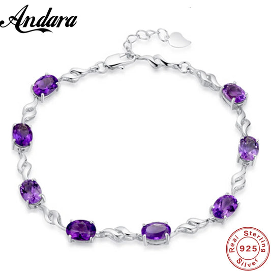 Purple Crystal Jewelry Bracelet