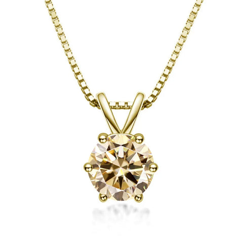 Bague Ringen 100% 925 Sterling Silver 1ct Moissanite Necklace