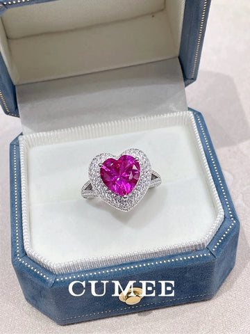 Cumee Heart Classic Lab Created Gemstone Rings