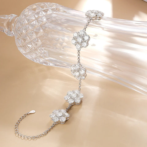 Serenty Day 17.5cttw D Color 5mm Full Moissanite Bracelet