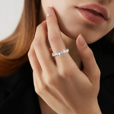 Serenity 1.4cttw D Color VVS1 Moissanite Row Rings