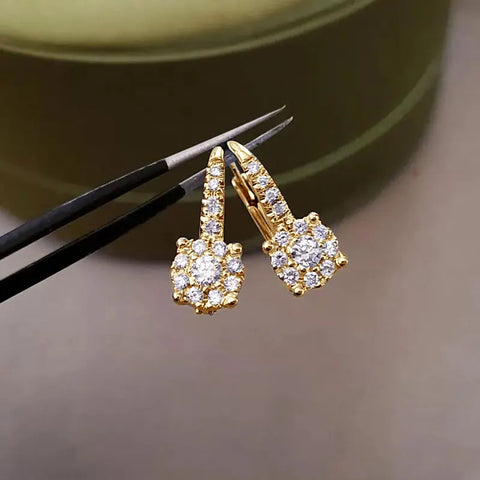 AINUOSHI Women's Earrings luxury 925 Sterling Silver