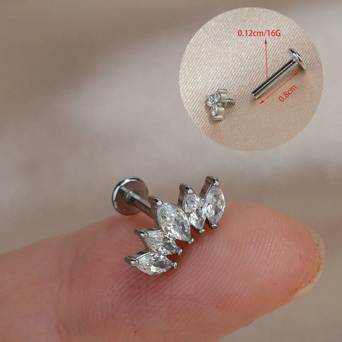 1PC Titanium Stainless Steel Earrings