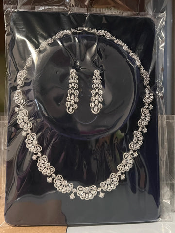 New Design Nigeria 2pcs Bridal Zirconia Jewelry Sets For Women Party ,Luxury Dubai   Wedding CZ Necklaces Accessory Girl Gift