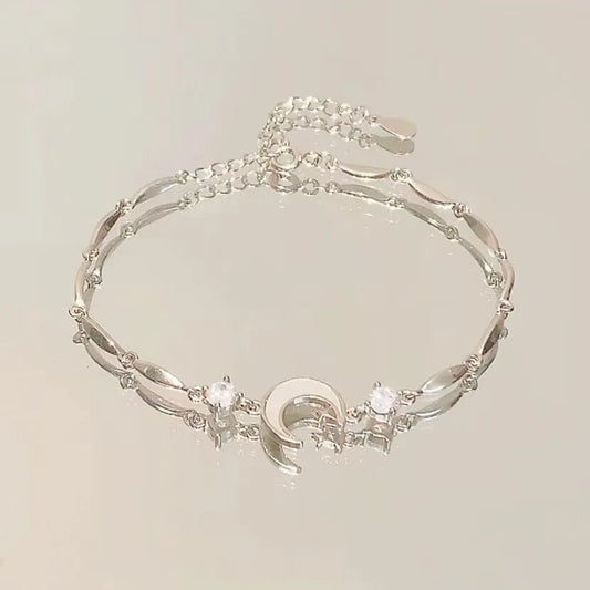 Silver Color Zircon Bracelet