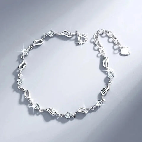 Fine 925 Sterling Silver Lucky Beads Bracelets