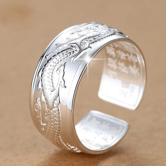 Sterling Silver Original Flying Dragon Ring