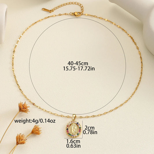 1PC Fashionable and Gorgeous Women's Micro inlaid Colored Zircon Hollow Necklace Suitable for Party and Festival Gifts