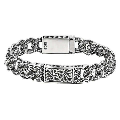 S925 Sterling Silver Punk Style Cuba Bracelet