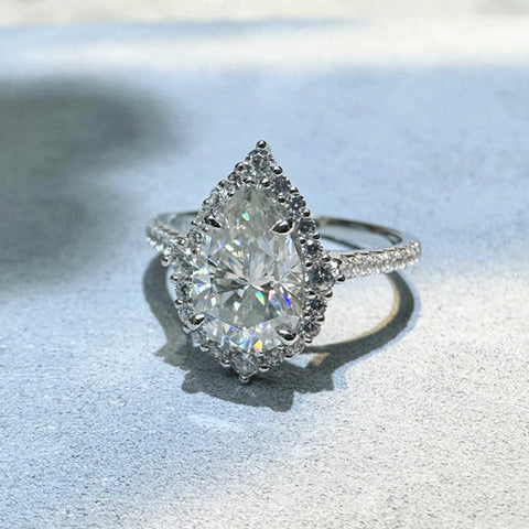 Vinregem 3EX VVS1 D Moissanite Diamond Ring