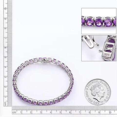 GZ ZONGFA Original 925 Sterling Silver Tennis Bracelet