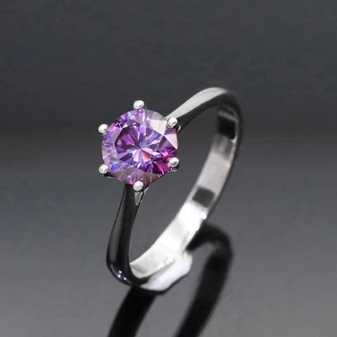 Purple New Elegant Moissanite Diamond Rings