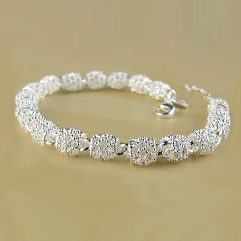 925 Silver Flower Beads Charm Bracelets