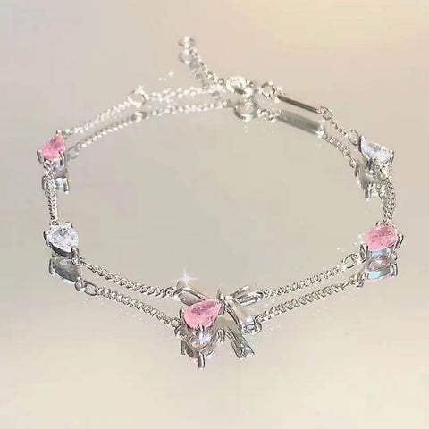 Silver Color Zircon Bracelet