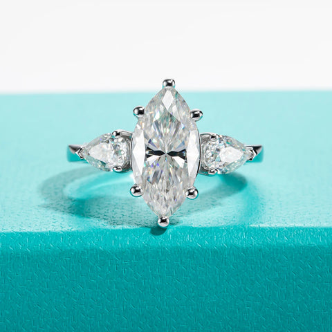 AnuJewel 4cttw Marquise Cut D Color Moissanite