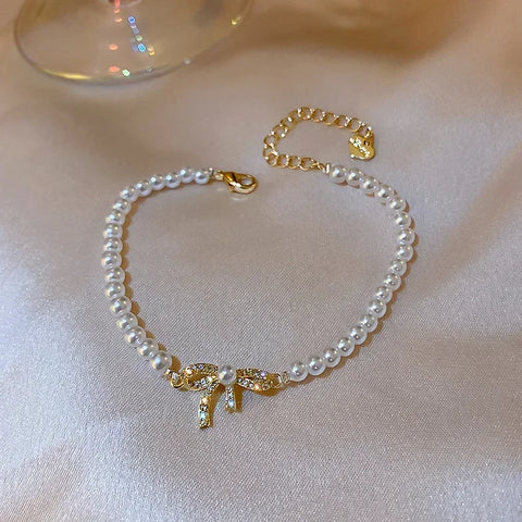 Imitation Pearl Stretchable Bracelet
