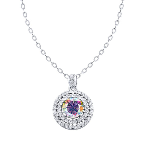 1ct 6.5mm VVS D Color Moissanite Diamond Necklace