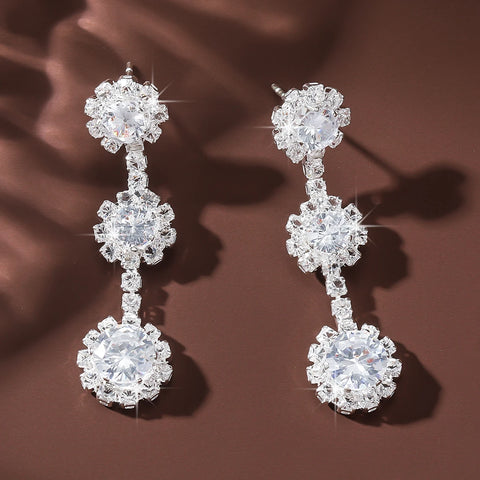 2PC Women's Fashion Trend DIY Pearl Petal Ball Earrings