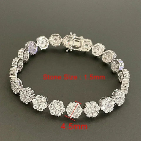 Full Moissanite Diamond Tennis Bracelet