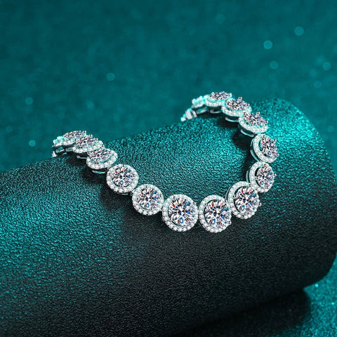 NeeTim D Color Moissanite Tennis Bracelet