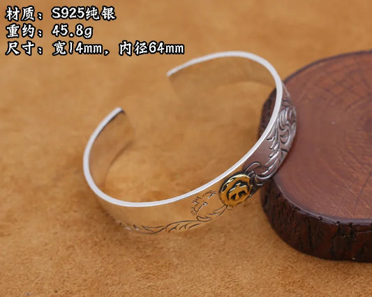S925 sterling silver ornament vintage Thai silver bracelet