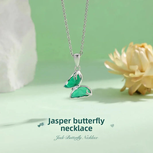 Butterfly Design Silver S925 Agate