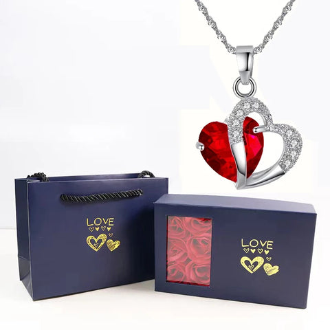 Zircon Heart Pendant Necklaces