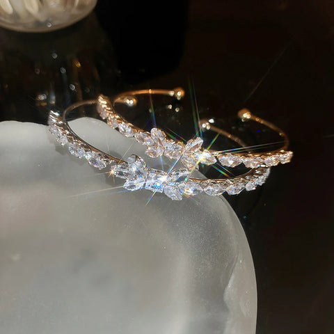 Zircon Bow Cuff Bracelet