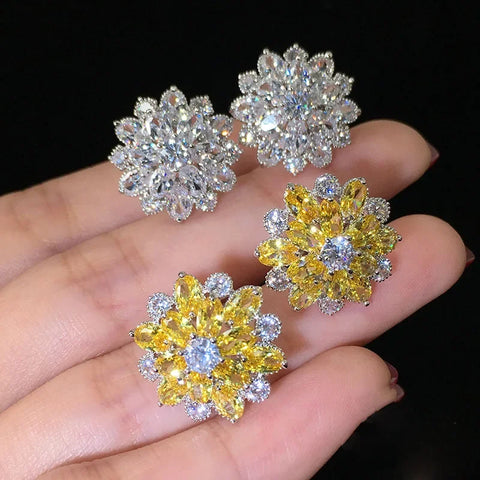 Cute Big AAAAA Bling Cubic Zirconia  Earrings