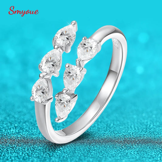 Smyoue Test Passed 3*4MM Moissanite Rings