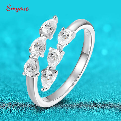 Smyoue Test Passed 3*4MM Moissanite Rings