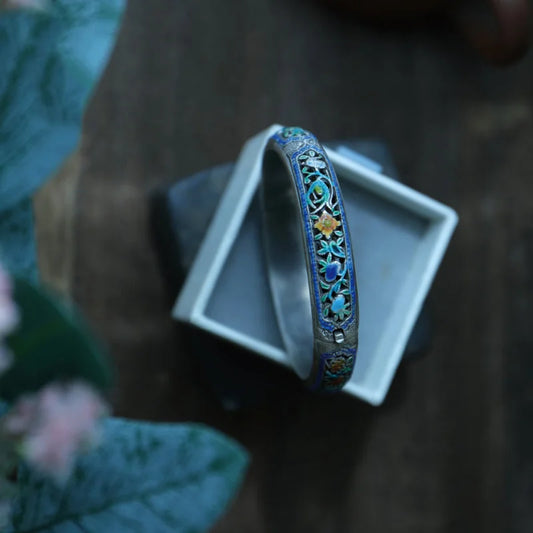 Cloisonne enamel Thai silver 925 silver bracelets