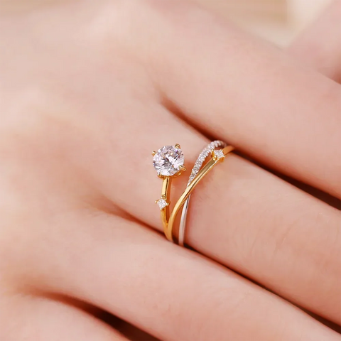 1Carat Real Moissanite Diamond Engagement rings