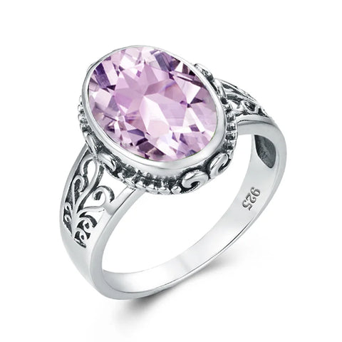Classic Vintage Silver 925 Aquamarine Ring