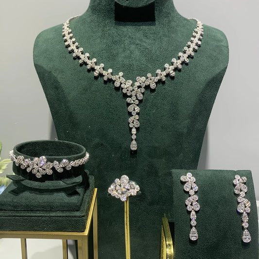 014635 Fashion Jewelry Set for Women full Set Necklace Set Wedding Engagement Party Dudai Middle Jewellry Accessories