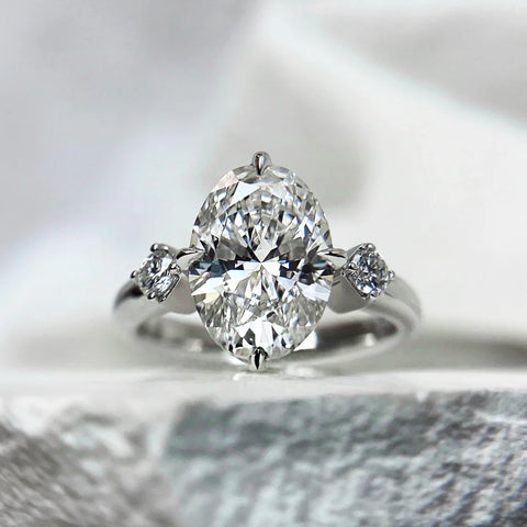 BXINY GRA Certified 2CT Moissanite Ring