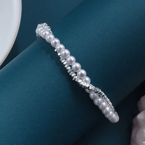 Fashion 925 Sterling Silver Pearl Bracelets