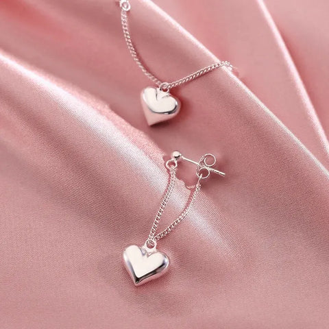 Geometric Heart-shaped Earrings