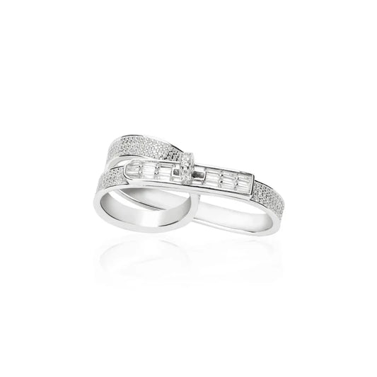 Bellux Unique Design 925 Silver Synthetic Zircon