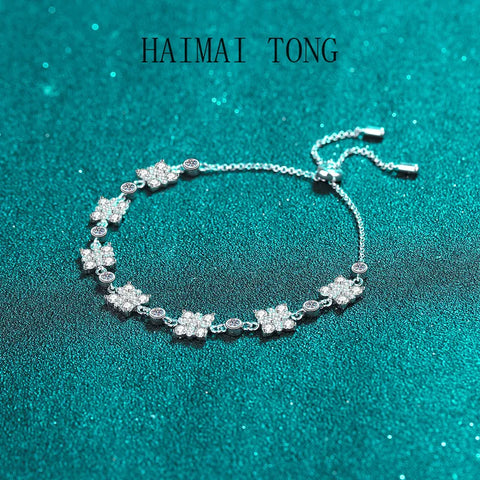 HAIMAITONG Women's Bracelet Moissanite