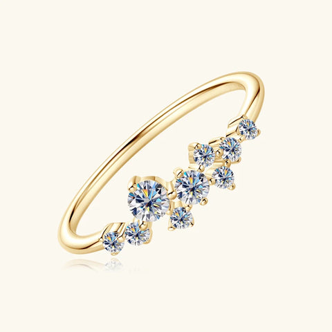 Anziw Real S925 Ring Cluster Moissanite