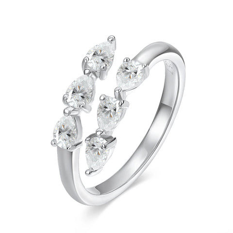 Smyoue Test Passed 3*4MM Moissanite Rings