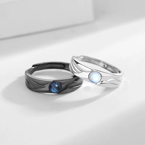 New Simple Couple Rings Silver