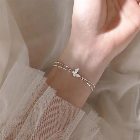 Korean Delicate Silver Color Geometric Bracelet