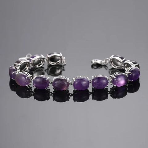 Natural Amethyst Labradorite Turquoise Bracelet