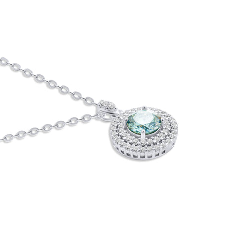 1ct 6.5mm VVS D Color Moissanite Diamond Necklace